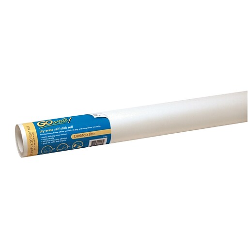 GoWrite!® Dry Erase Roll, 18" x 20', Dry Erase Adhesive Roll (PACAR1820) Staples