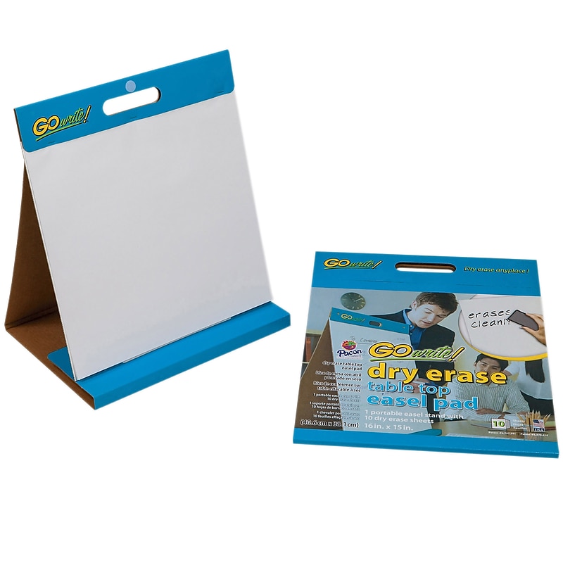 GoWrite! Tabletop Easel Pad, 15" x 16", 10 Sheets/Pad (PACTEP1615) image 1