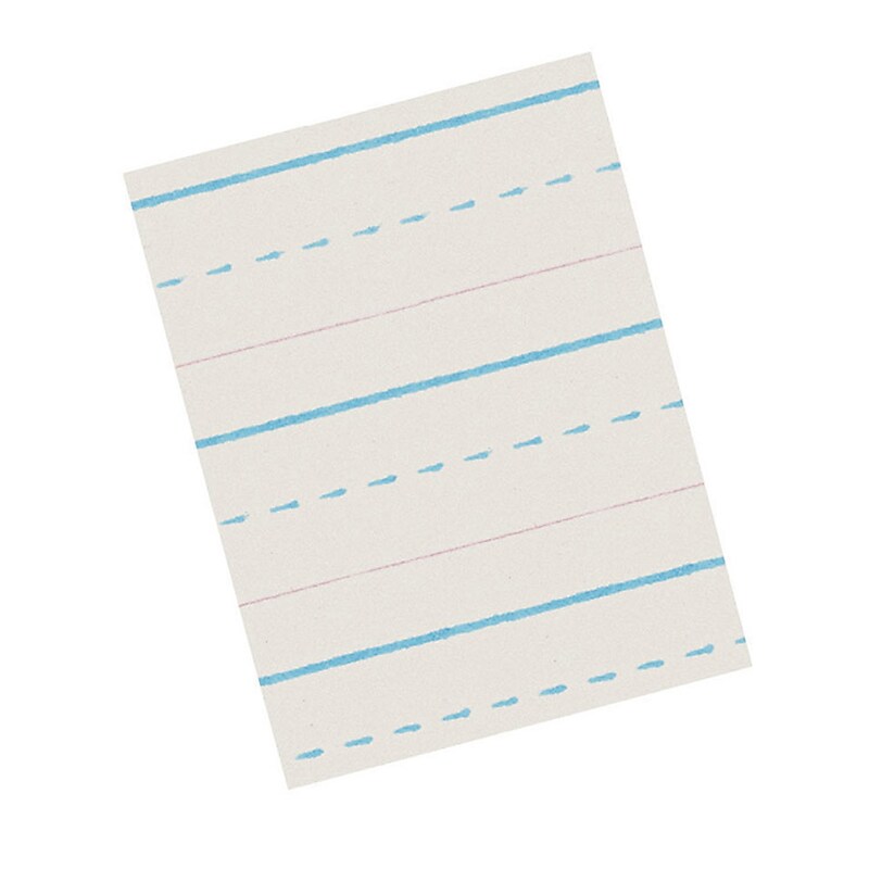Pacon Zaner-Bloser Handwriting Practice Paper, 10.5" x 8", White, 500 Sheets (PACZP2612) image 1