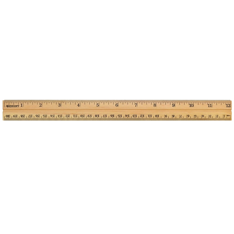 Westcott® English and Metric School Ruler, 12"(L) image 1