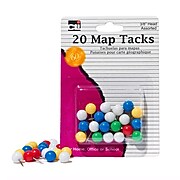 Charles Leonard® Map Tacks/Pins, 2/Bd