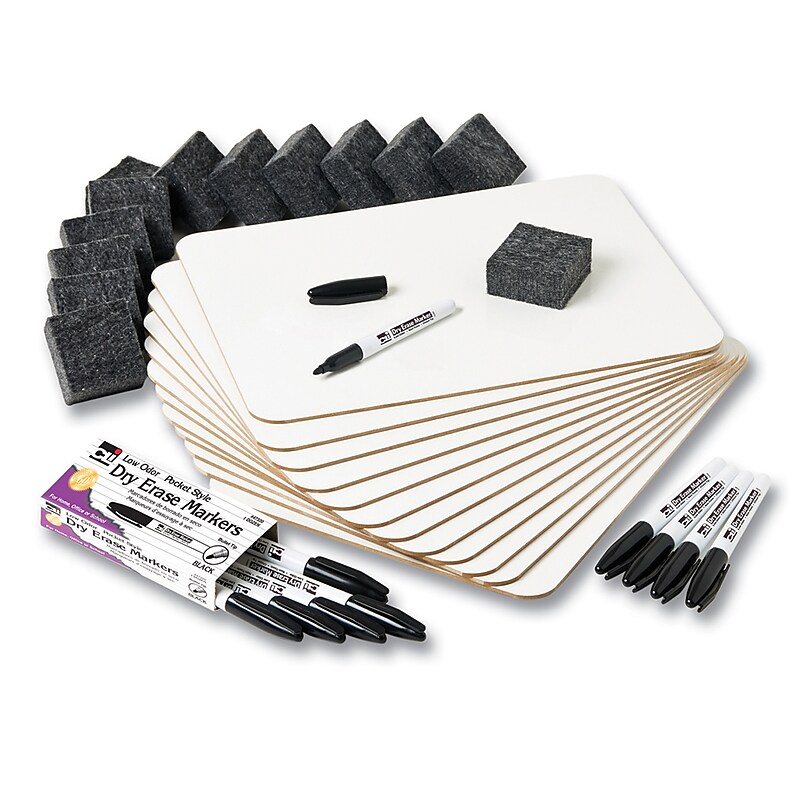 Charles Leonard® Dry Erase Dual Sided Magnetic Lapboard Class Pack, 9" x 12" (CHL35040) image 1
