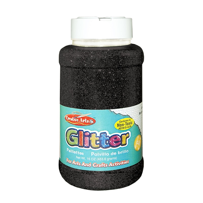 Creative Arts CHL41120 Glitter 1LB Can Black image 1
