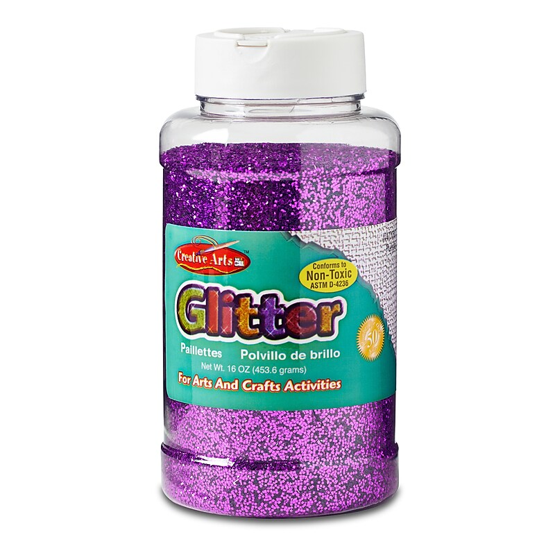Creative Arts CHL41160 Glitter 1LB Can Prpl image 1