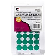 3/4" Color Coding Labels, Green, 1000 labels (CHL45125)