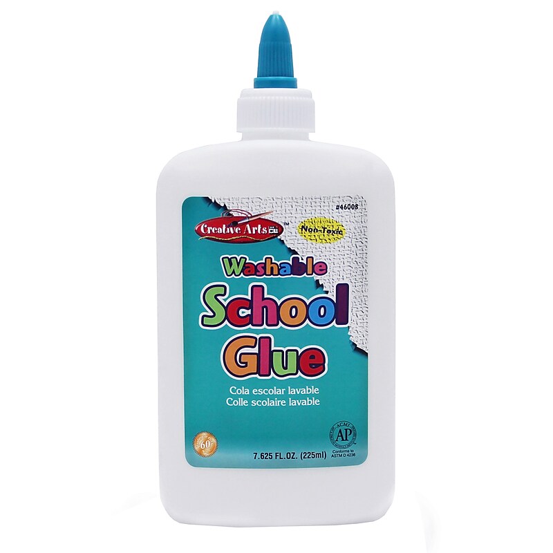 CLN WashableRemovable School Glue, 8 oz., Tan (CHL46008) image 1