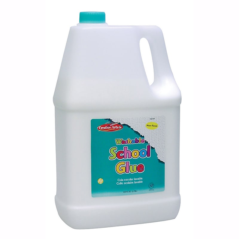 CLN Washable Removable School Glue, 1 Gallon, White (CHL46128) image 1