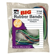 Charles Leonard Big Rubber Bands, 7" x 1/8", 12 packs of 12 (CHL56317)