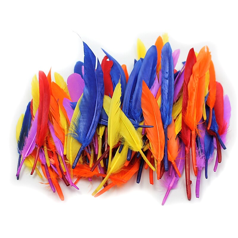 Charles Leonard Creative Arts™ Duck Quill Feathers, Assorted Colors, 3" - 5" image 1