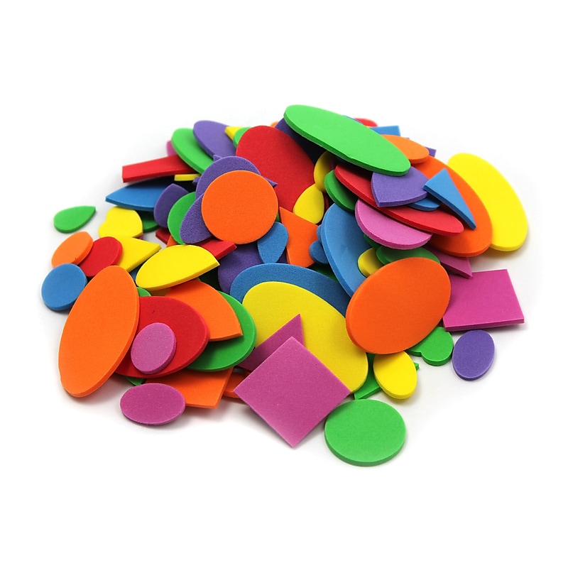 Charles Leonard Creative Arts™ Foam Shapes, Assorted Colors/Sizes, 264/Pack image 1