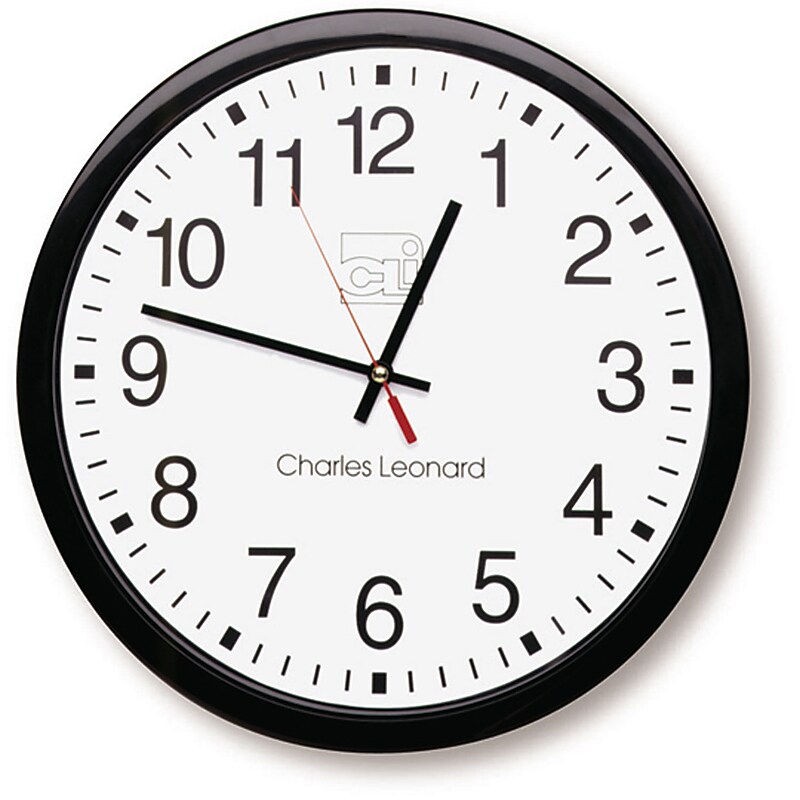 Charles Leonard 14" Thinline Wall Clock (CHL76820) image 1
