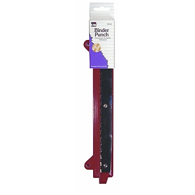 Charles Leonard 3 Hole Binder Punch, Assorted Colors, 6 Count Per Order (CHL80933)