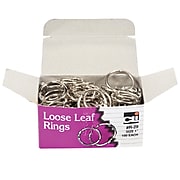 Charles Leonard Loose Leaf Book Rings, 100/Box