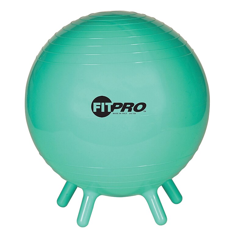 Champion Sports FitPro Ball with Stability Legs Rubber 42cm Balance Ball, Green (CHSBL42) image 1