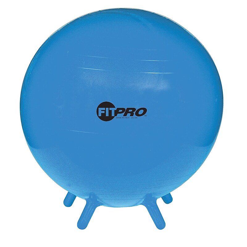 Champion Sports FitPro Ball with Stability Legs Rubber 53cm Balance Ball, Blue (CHSBL55) image 1