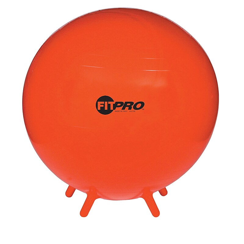 Champion Sports FitPro Ball with Stability Legs Rubber 75cm Balance Ball, Red (CHSBL75) image 1