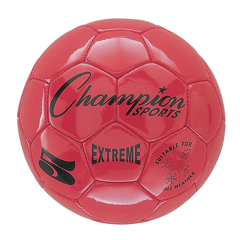 Champion Sports Extreme Soccer Ball, Size 5, Red (CHSEX5RD) image 1