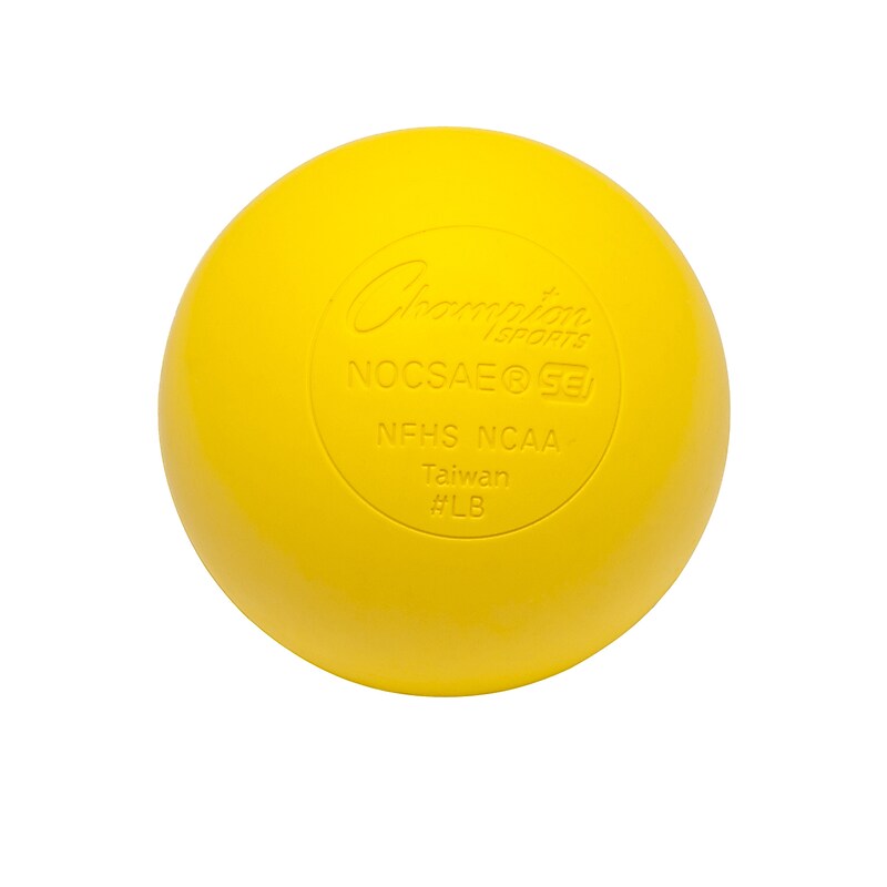 Champion Sports NOCSAE Lacrosse Yellow Balls, 12 Balls Per Set (CHSLBY) image 1