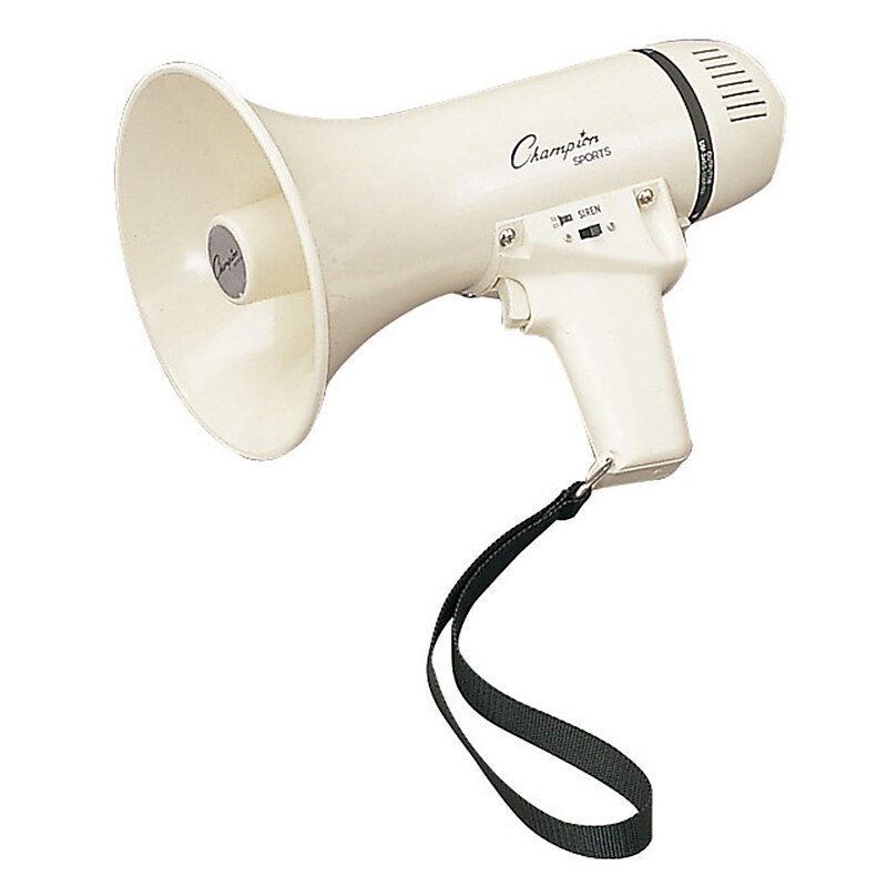 Champion Sports 4 Watt Mini Megaphone, White (CHSMP4W) image 1