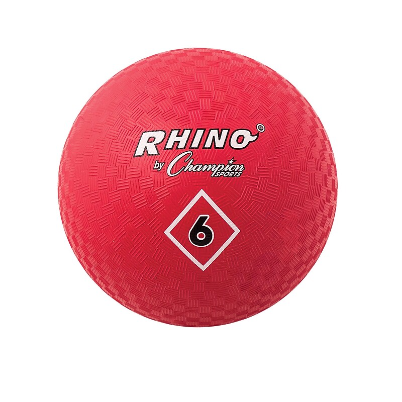 Champion Sports Rhino Playground Ball, 6", Red (CHSPG6RD) image 1