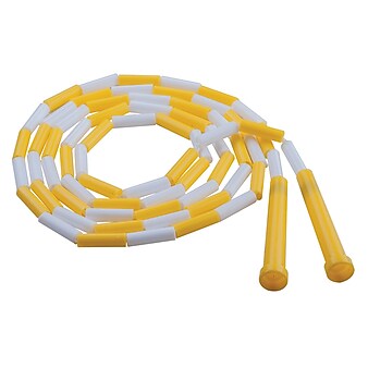 Champion Sports Segmented Jump Rope Plastic 8 ft, Yellow/White, Each (CHSPR8)