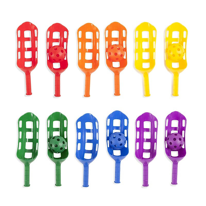 Champion Sports Plastic Scoop Ball Set, Assorted Colors, 18/Set (CHSSBS1SET) image 1
