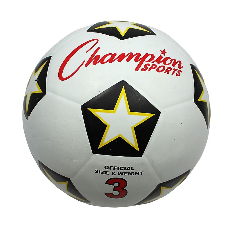 Champion Sports Soccer ball, Black/White, (CHSSRB3 image 1