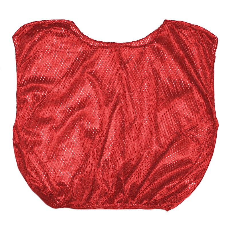 Champion Sports Adult Nylon Micro Mesh Scrimmage Vest, Red, 12/Set (CHSSVMRD) image 1