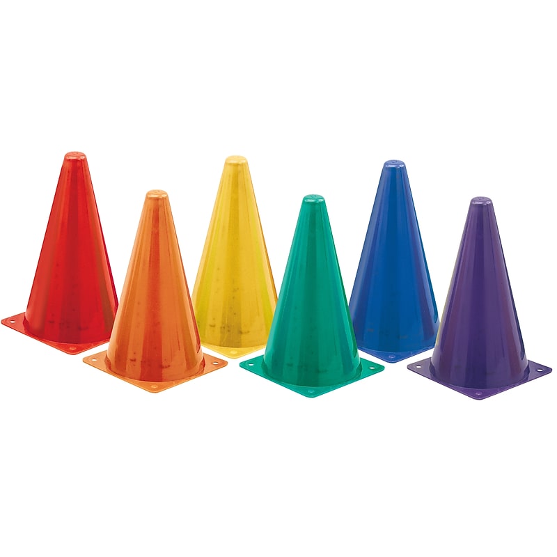 Champion Sports® High Visibility Fluorescent Plastic Cone Set image 1