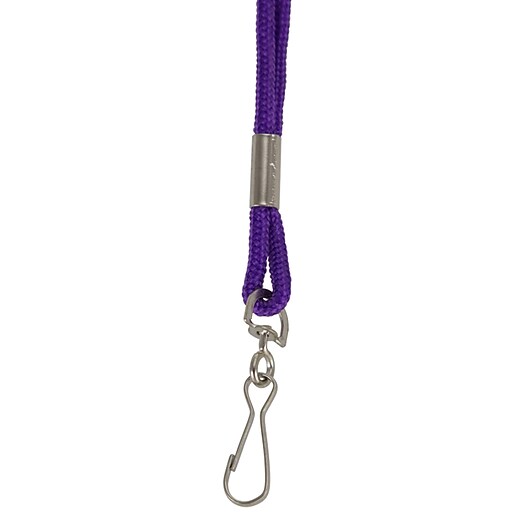 Baumgartens® Standard Lanyard, Purple, 2/Bd Staples