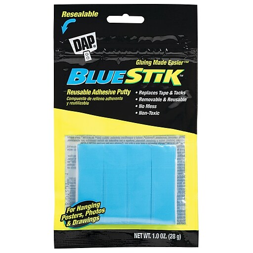 DAP® BlueStik Reusable Adhesive Putty, 1 oz., 12 packs (DAP01201) at