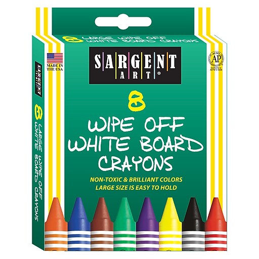 Sargent Art® Standard Regular Whiteboard Crayon, 8/Box at Staples