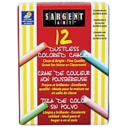Sargent Art Dustless School Chalks, Assorted, 12/BX, 18 Boxes/Bundle (SAR662010)