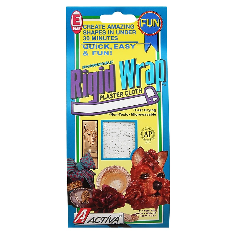 Activa Rigid Wrap Plaster Tape, 4", 3 Rolls/Bundle image 1
