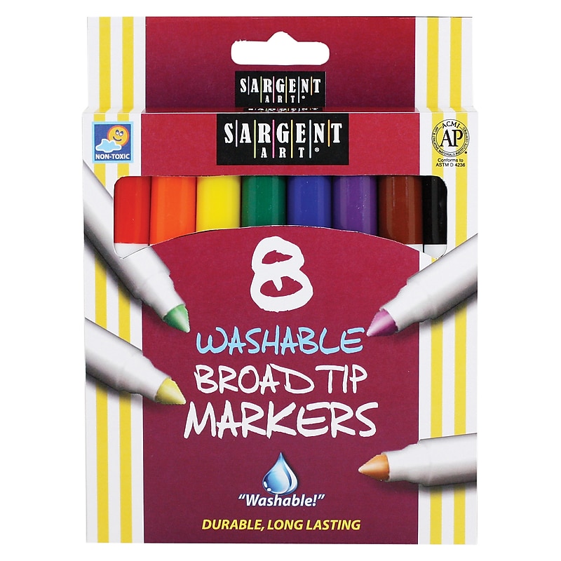 Sargent Art® Washable Markers, Broad Tip, Pack of 8 (SAR221550) image 1