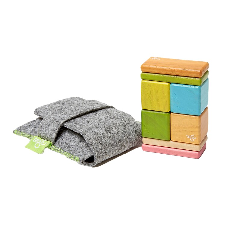 Tegu Wooden Magnetic Tints Pocket Pouch, Assorted, 8/Set (TEGA10012SJG) image 1