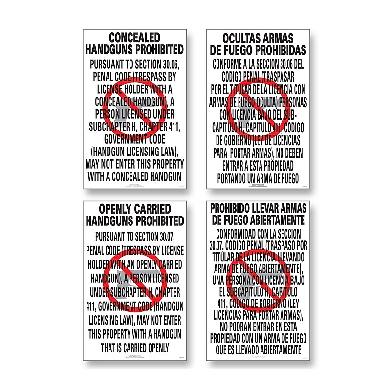 ComplyRight Texas Weapons Law Poster Bundle (E8077TX) image 1
