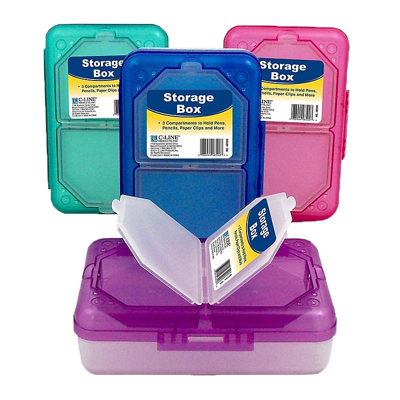 C-Line® Storage Box, Assorted, 4/Pack image 1