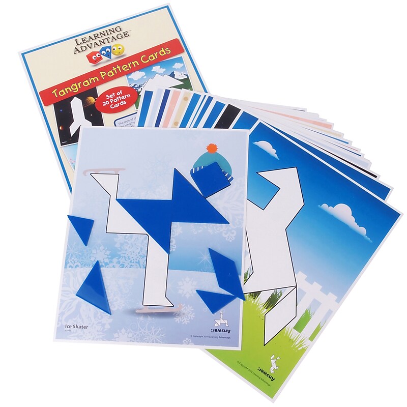 Learning Advantage Tangrams and Pattern Cards, 27/set (CTU8844) image 1