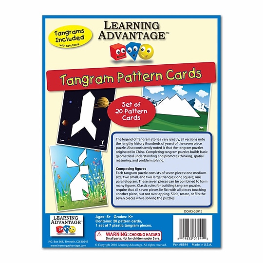 Learning Advantage Tangrams and Pattern Cards, 27/set (CTU8844)