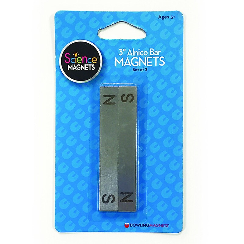 Dowling Magnets® Alnico Bar Magnet, 3", 2/PK, 2 PK/BD image 1