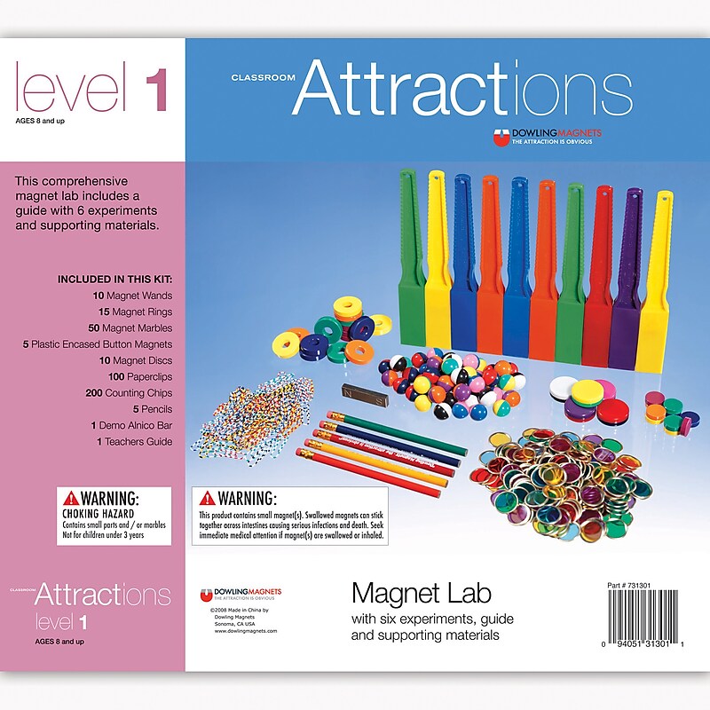 Dowling Magnets Classroom Attractions Kit, Level 1, 96/Set (DO-731301) image 1