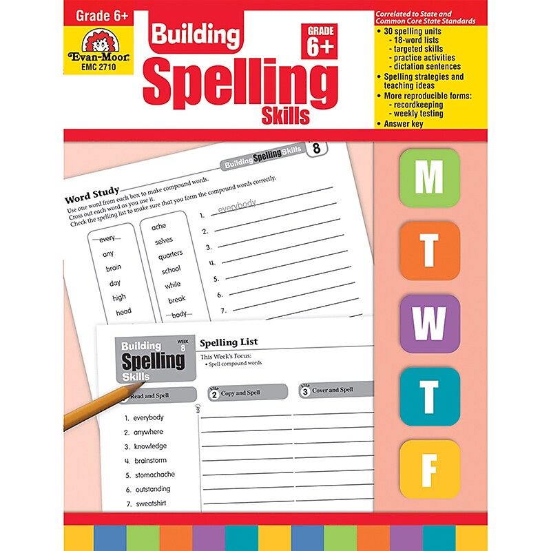 Evan-Moor® Building Spelling Skills, Grade 6 image 1
