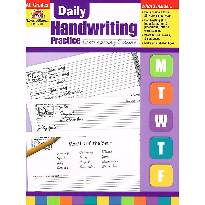 Evan-Moor® Daily Handwriting Practice, Contemporary Cursive image 1