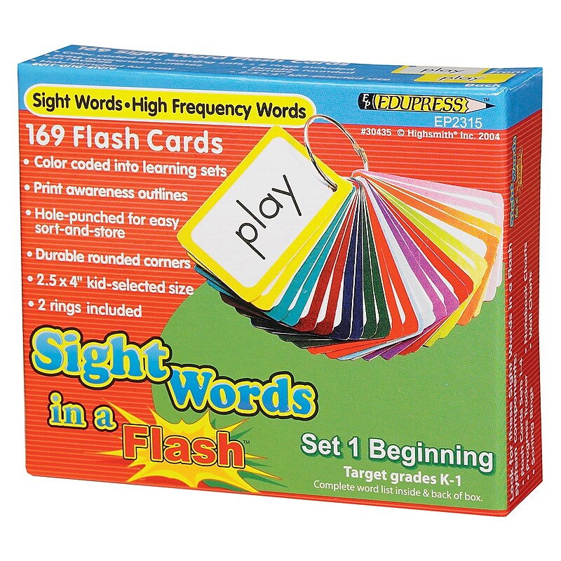 Edupress™ Words in a Flash, Grade K-1 image 1