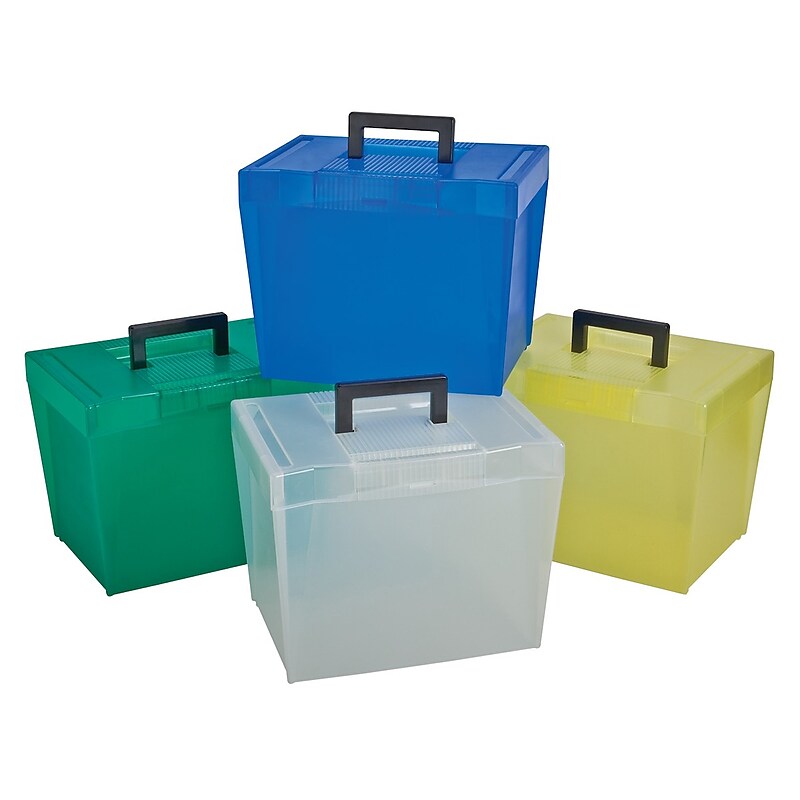 Tops Products Pendaflex Frosted Plastic File Box, Color Varies, Letter Size (ESS20881) image 1
