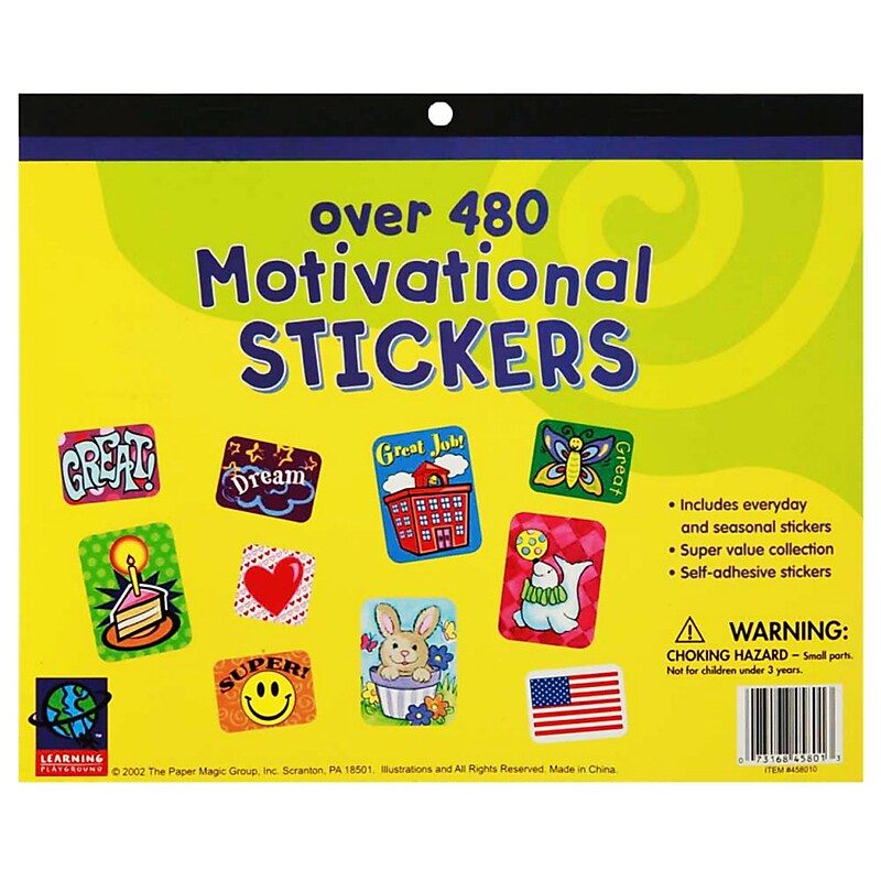 Eureka Motivational Jumbo Sticker Book, 480+ ct. (EU-458010) image 1