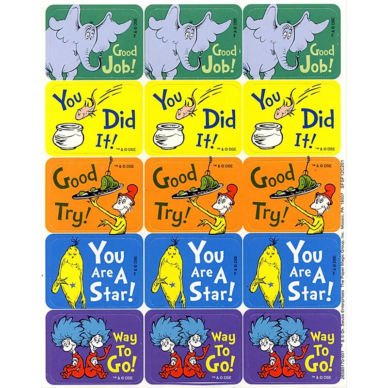 Eureka Dr. Seuss Success Stickers, 120 ct. (EU-658017) image 1