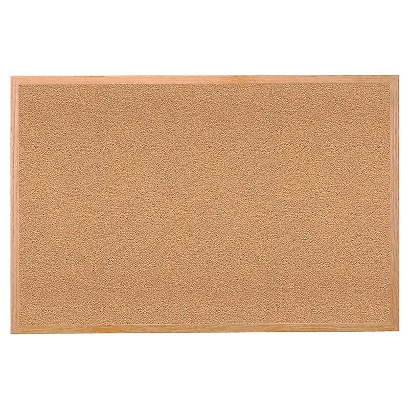 Ghent Wood Frame Cork Bulletin Board, 18" x 24" (GH-14181) image 1