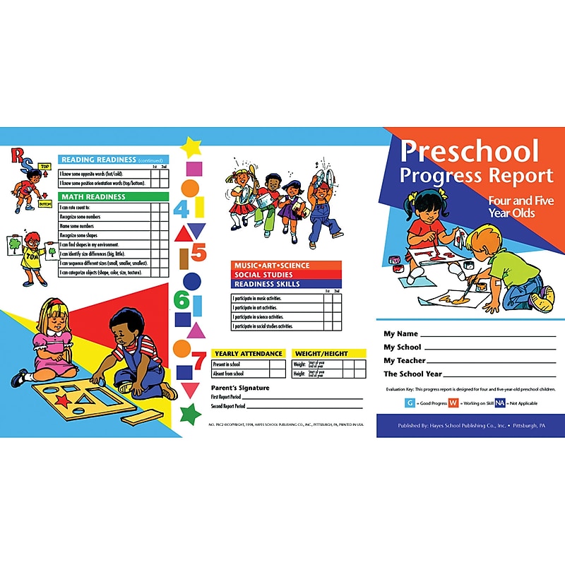Hayes Preschool Progress Report Record Book, 10/Pack (H-PRC2) image 1